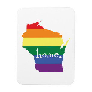 Wisconsin Gay pride Karta i hemmet Magnet