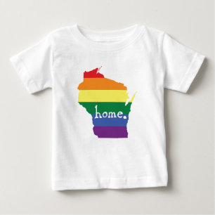 Wisconsin Gay pride  Karta i hemmet T Shirt