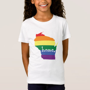 Wisconsin Gay pride Karta i hemmet T Shirt
