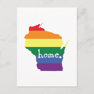 Wisconsin Gay pride Karta i hemmet Vykort