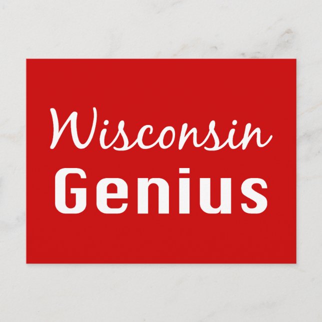 Wisconsin Genius Gifts Vykort (Framsida)