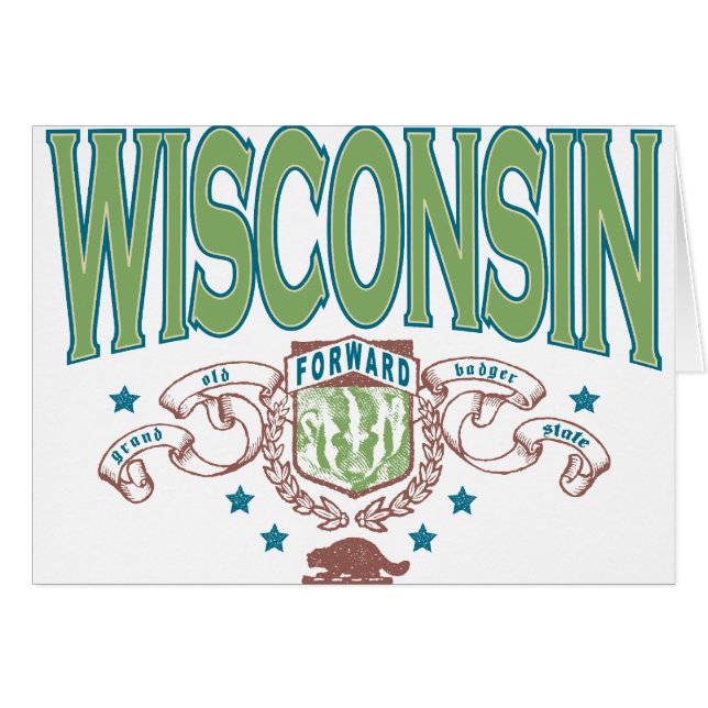 Wisconsin Hälsningskort (Framsidan Horizontal)
