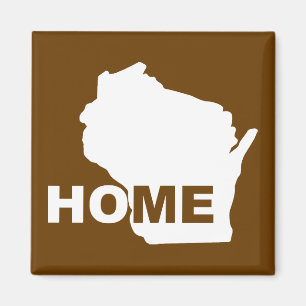 Wisconsin Hemifrån Från Statens Kylskåpsmagnet