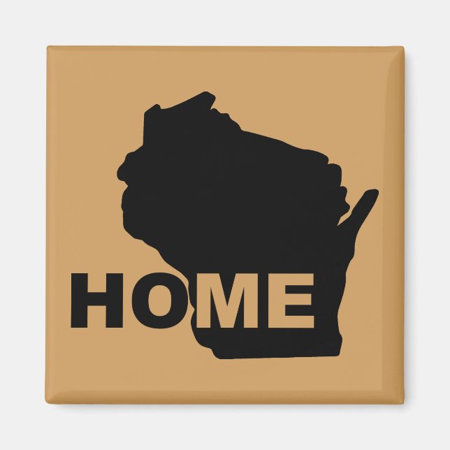 Wisconsin Hemifrån Från Statens Kylskåpsmagnet (Framsidan)