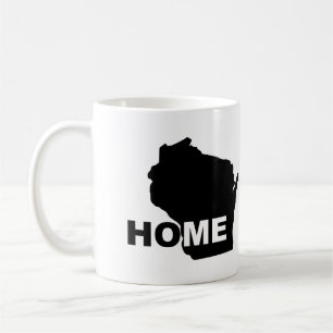 Wisconsin Hemmet Borta Från Delstat Mug eller Rese Kaffemugg