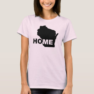 Wisconsin Hemmet Borta Från Stat T-Shirt Tees