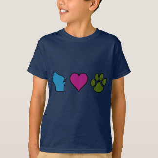 Wisconsin hjärtadjur t shirt