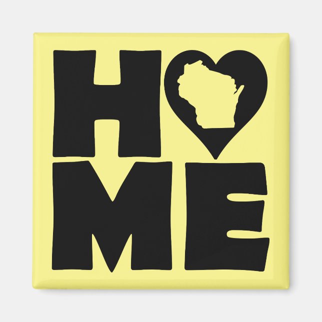 Wisconsin Home Heart State Fridge Magnet (Framsidan)