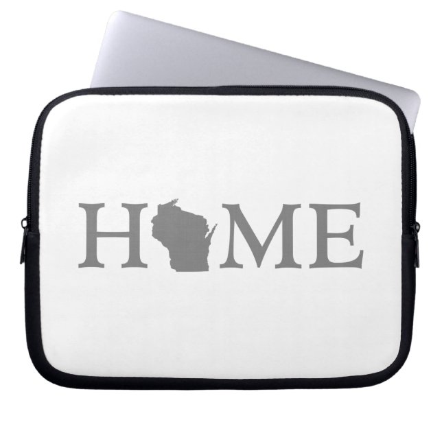 Wisconsin Home State Ord Art Laptop Sleeve (Framsidan)