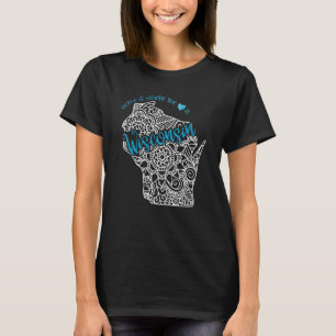 Wisconsin Home State Wi Mandala Karta USA USA T Shirt