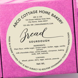 Wisconsin homemade bröd Label Cottage Law Label Runt Klistermärke