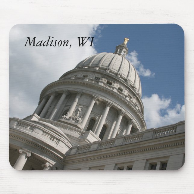 Wisconsin Huvudstad Mousepad Musmatta (Framsidan)