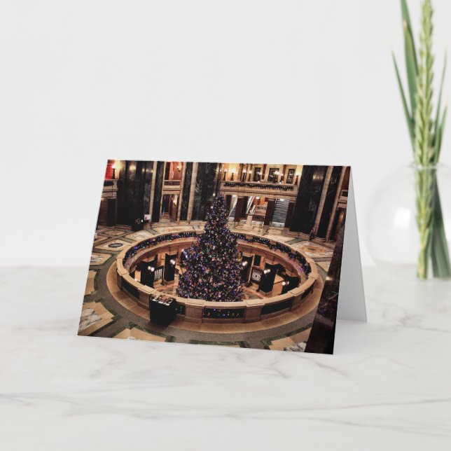 Wisconsin huvudstadjulgran helgkort (Framsida)