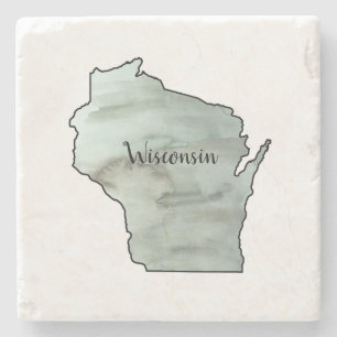 Wisconsin Illustration Painting Ceramic Stenunderlägg