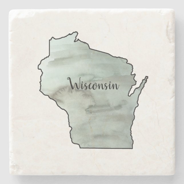 Wisconsin Illustration Painting Ceramic Stenunderlägg (Framsidan)