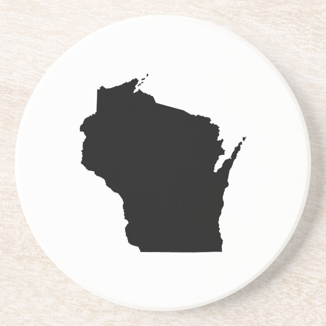 Wisconsin in Black Underlägg Sandsten (Framsidan)