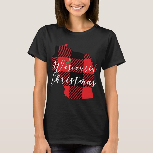 Wisconsin jul Buffalo Play State Helgdag T Shirt (Framsida)