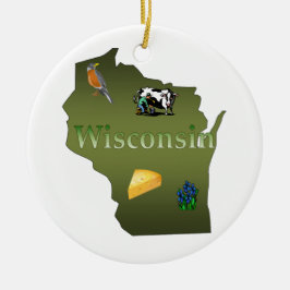 Wisconsin julgranprydnad julgransprydnad keramik