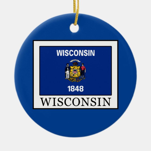 Wisconsin Julgransprydnad Keramik (Framsidan)