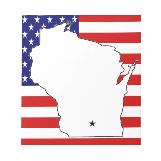 WISCONSIN KARTA ANTECKNINGSBLOCK (Framsida)