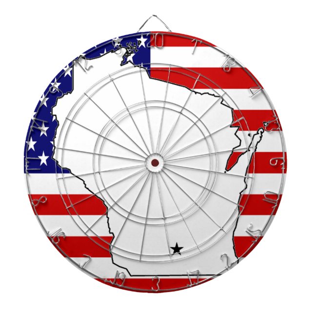 WISCONSIN KARTA DARTTAVLA (Framsidan)