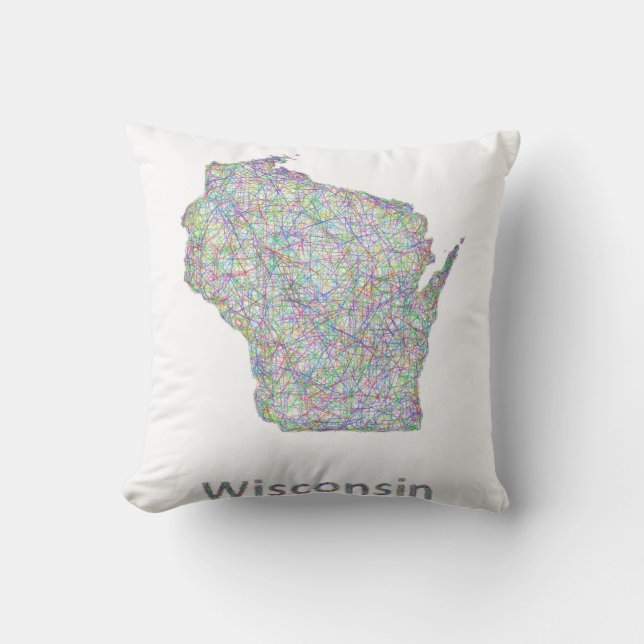 Wisconsin karta kudde (Framsida)