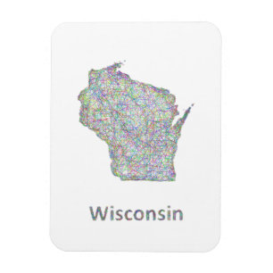 Wisconsin karta magnet