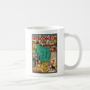 Wisconsin karta och fakta kaffemugg