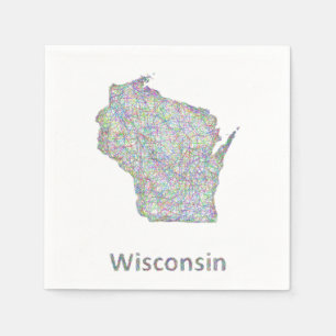 Wisconsin karta pappersservett