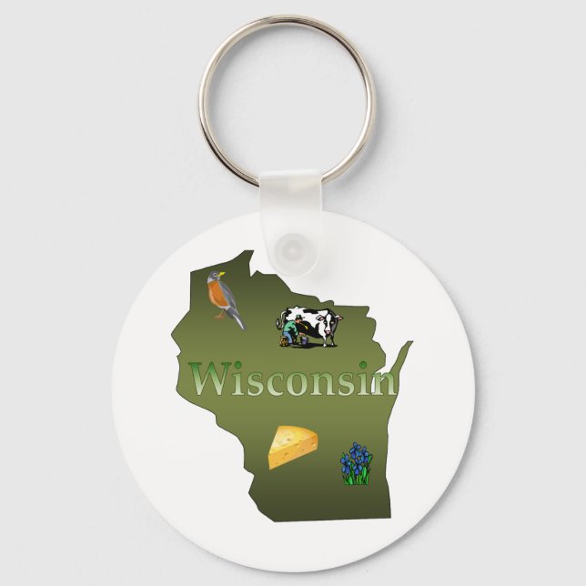 Wisconsin Keychain Nyckelring (Framsida)