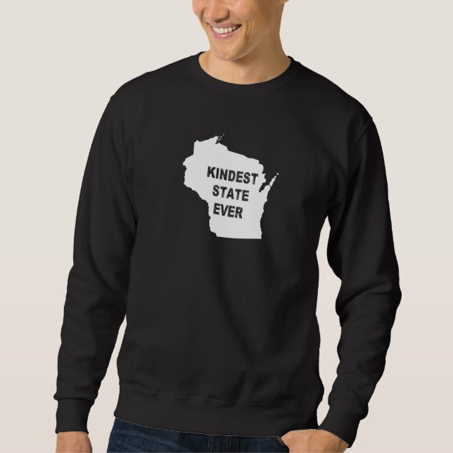 Wisconsin Kindest State någonsin Travel Best Rank  Lång Ärmad Tröja (Framsida)