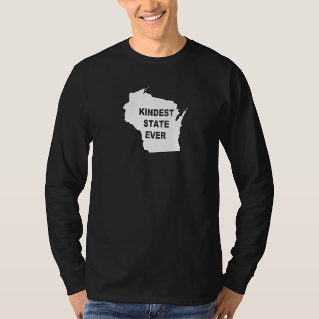 Wisconsin Kindest State någonsin Travel Best Rank  T Shirt (Framsida)