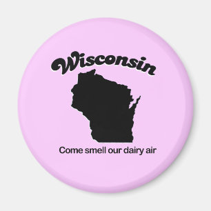 Wisconsin - komlukt vår mejeriluft magnet
