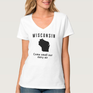 Wisconsin komlukt vår mejeriluft t shirt