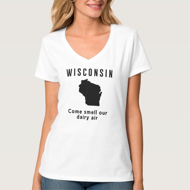 Wisconsin komlukt vår mejeriluft t shirt (Framsida)