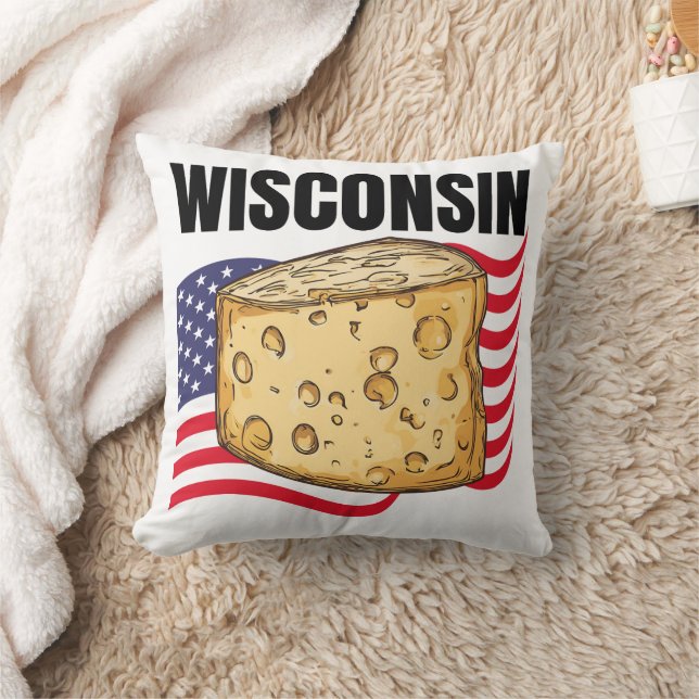 Wisconsin Kuddskylt Kudde (Filt)