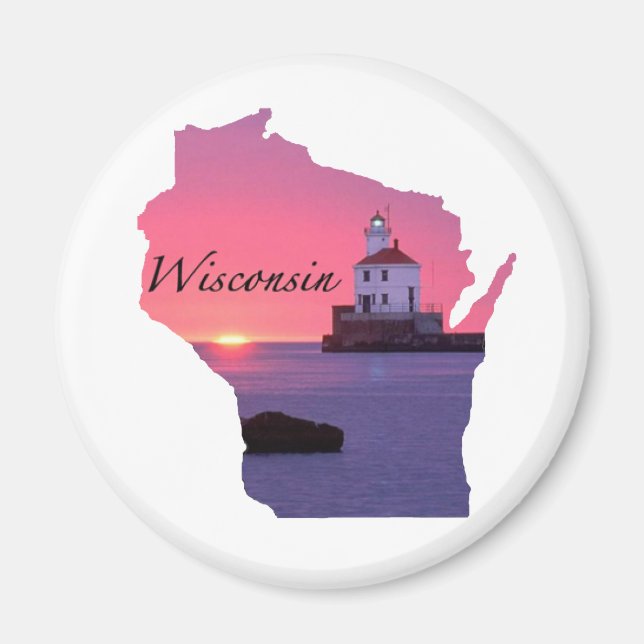 Wisconsin Lighthouse Magnet (Framsidan)