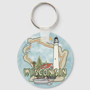 Wisconsin Lighthouse Nyckelring