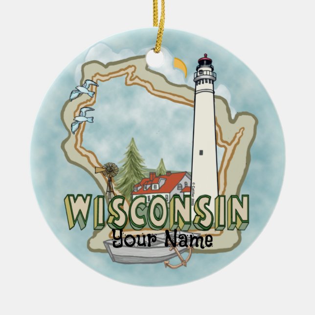 Wisconsin Lighthouse Ornament (Framsidan)
