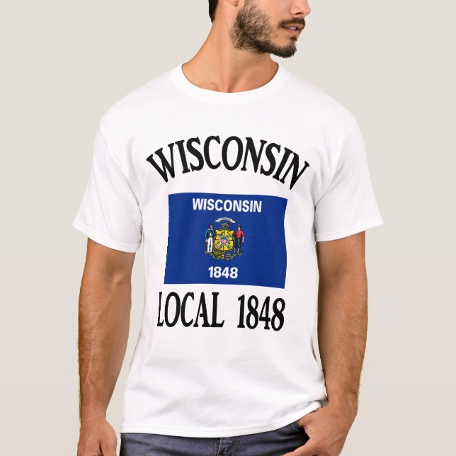 Wisconsin lokal 1848 t-shirt (Framsida)