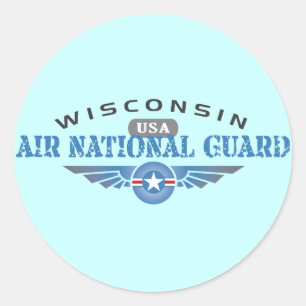 Wisconsin Luft nationalgarde Runt Klistermärke