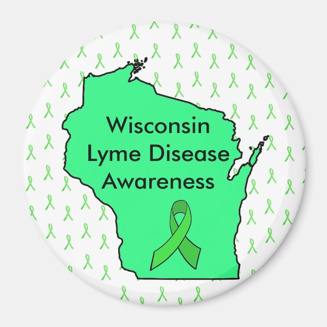 Wisconsin Lyme Disease Awareness Magnet (Framsidan)