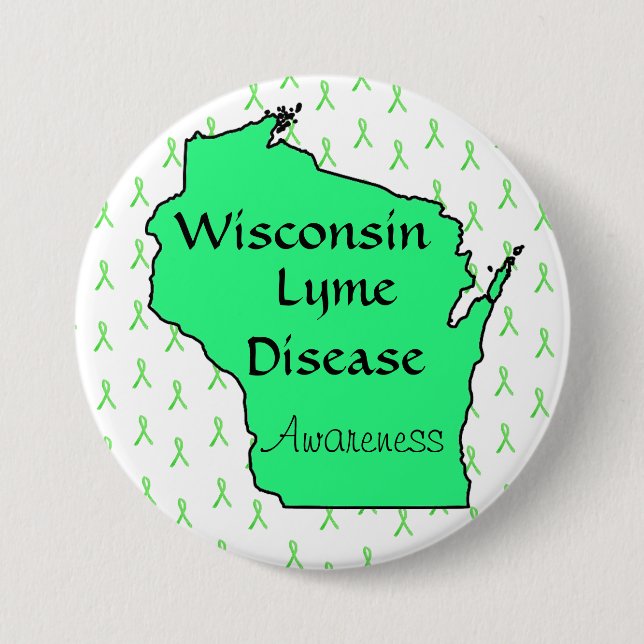 Wisconsin Lyme-sjukdom Medvetenhet Knapp (Framsida)