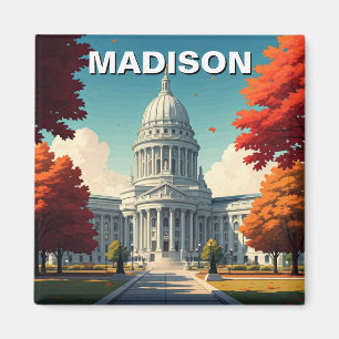 Wisconsin Madison State Huvudstad Magnet