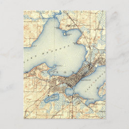 Wisconsin Madison Vintage Karta Vykort