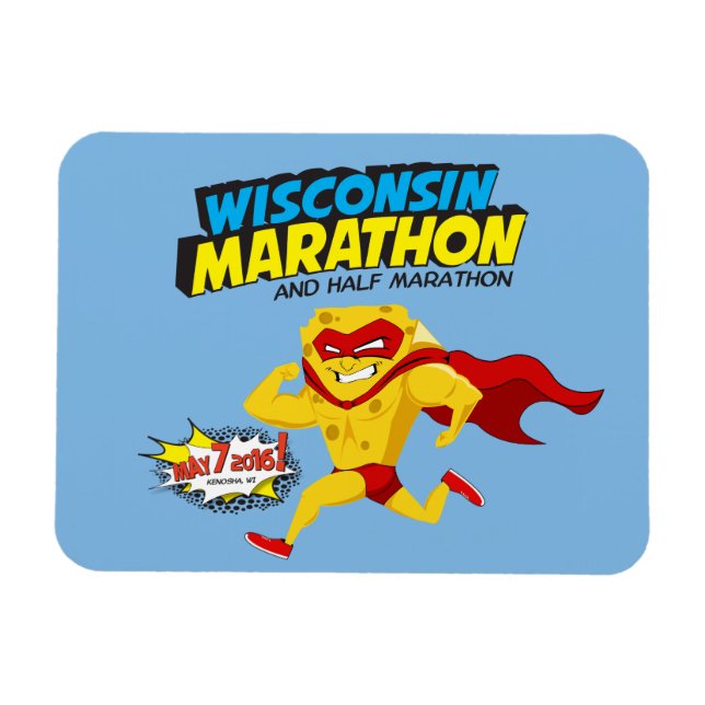 Wisconsin Marathon Tävling Day Magnet (Horisontell)