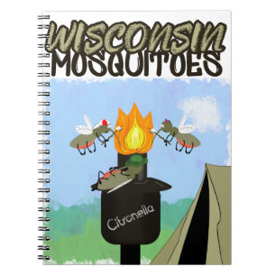 Wisconsin Mosquitoes Tecknad - Tiki Camping Anteckningsbok