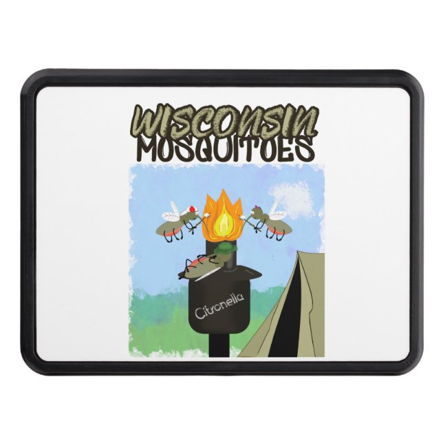 Wisconsin Mosquitoes Tecknad - Tiki Camping Dragkroksskydd (Framsidan)