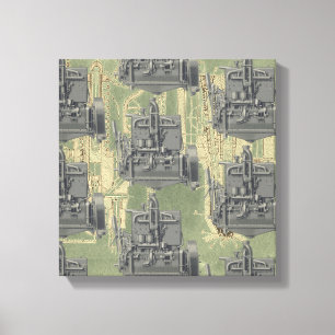 Wisconsin Motor Milwaukee Wisconsin Engine Tidigt  Canvastryck