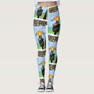 Wisconsin Myggor Tecknad Film - Camping av Tiki Leggings